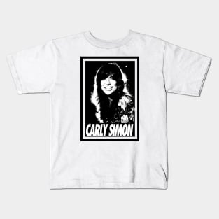 Carly Simon - Portrait retro Kids T-Shirt